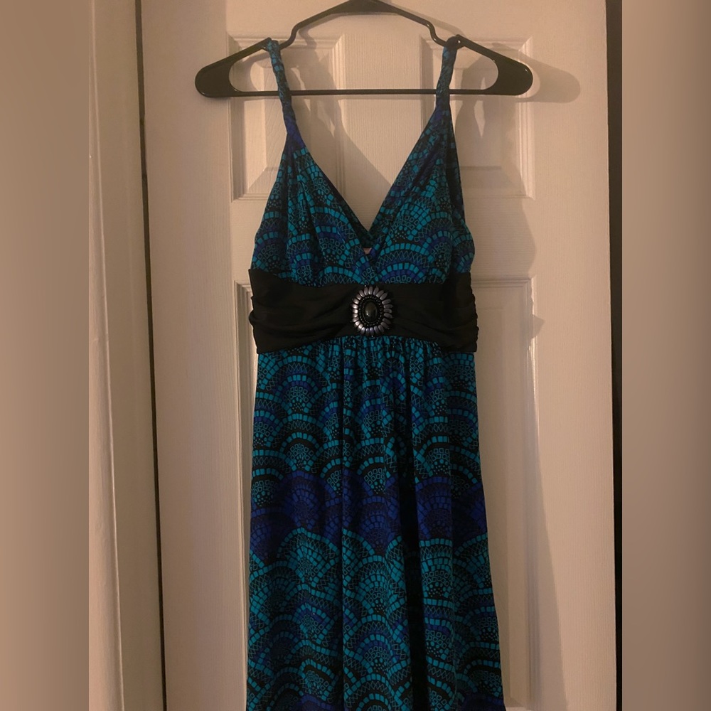 Blue and Black Dress.